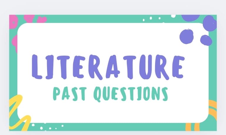SS1 Literature Exams Past questions Questions - 1st Term