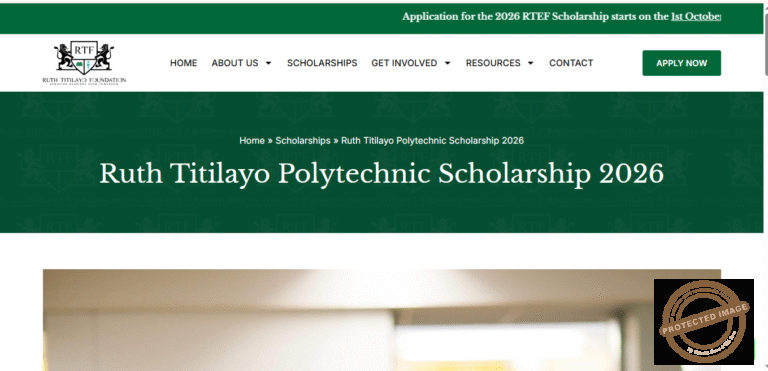 Ruth Titilayo Educational Foundation Scholarships 2026